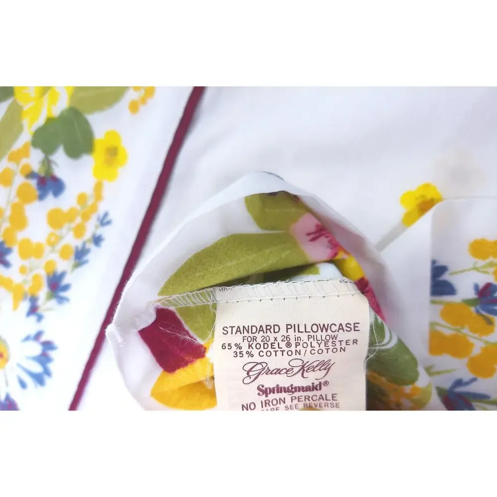 Vintage Springmaid Grace Kelly Fiona Standard Pillowcase Set of 2 READ